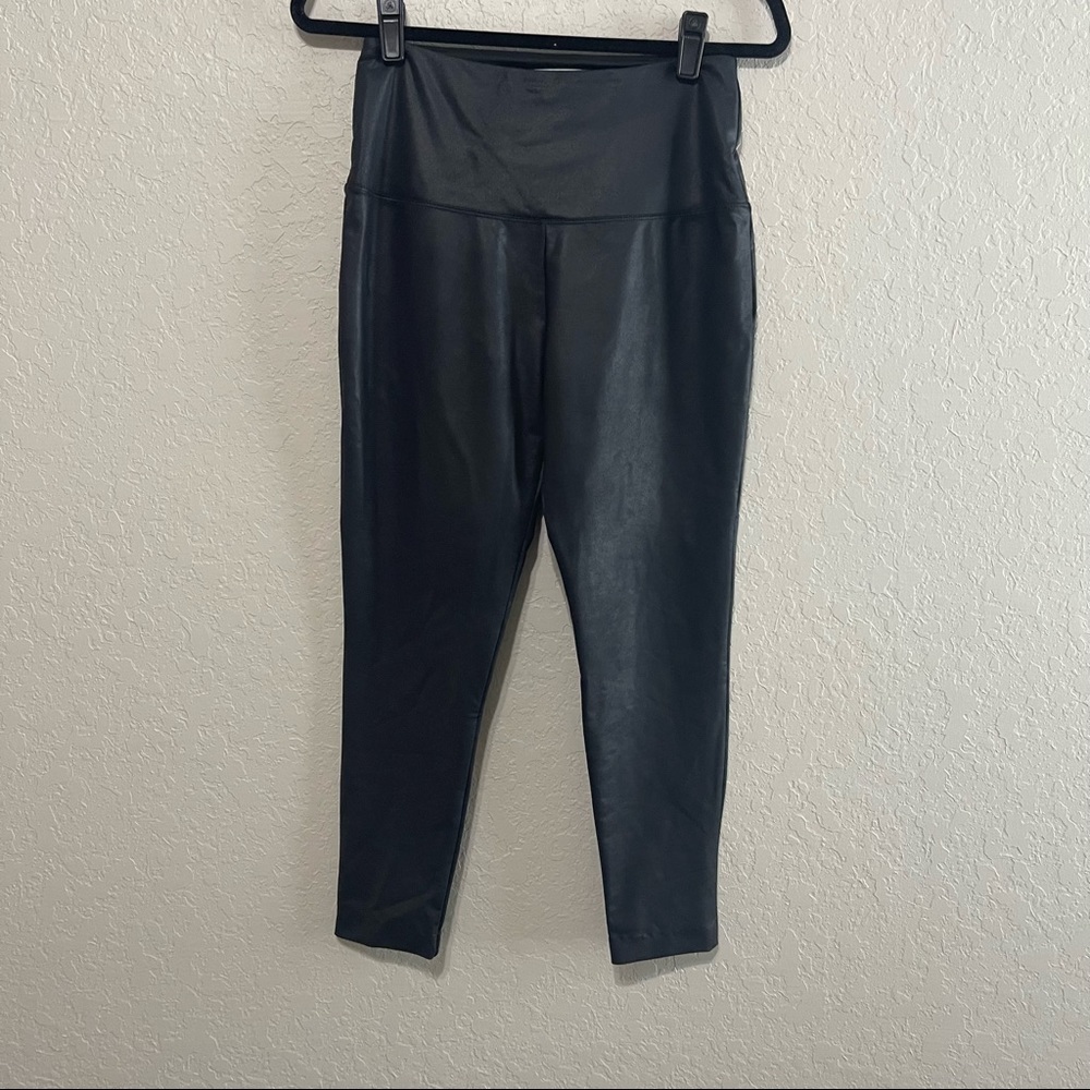 Rachel Zoe Black Sheen Legging Medium